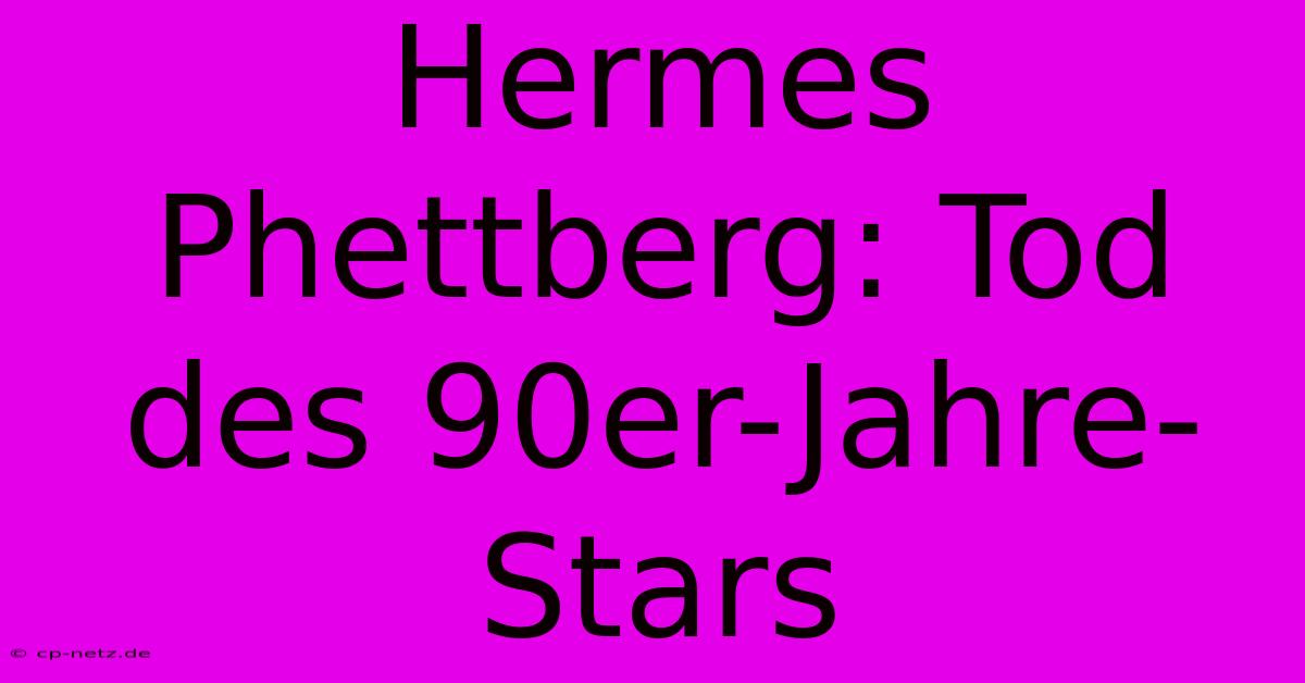 Hermes Phettberg: Tod Des 90er-Jahre-Stars