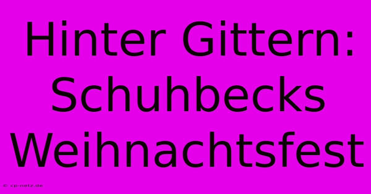 Hinter Gittern: Schuhbecks Weihnachtsfest