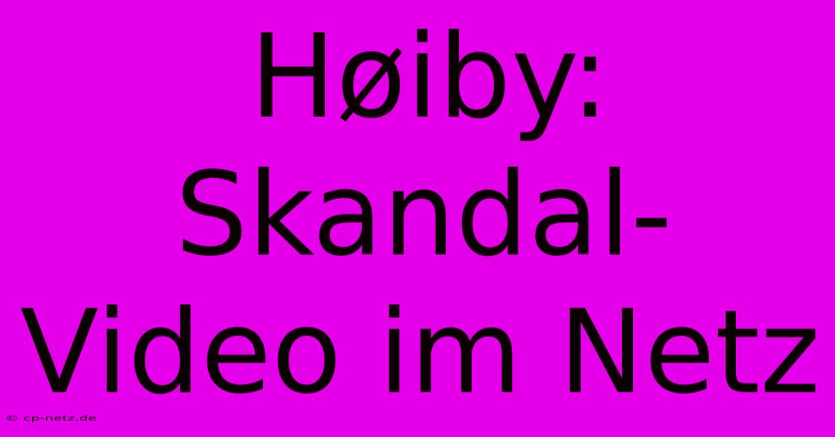 Høiby: Skandal-Video Im Netz