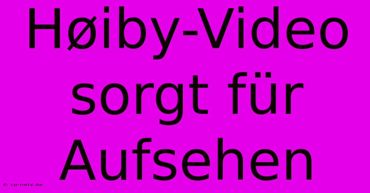 Høiby-Video Sorgt Für Aufsehen