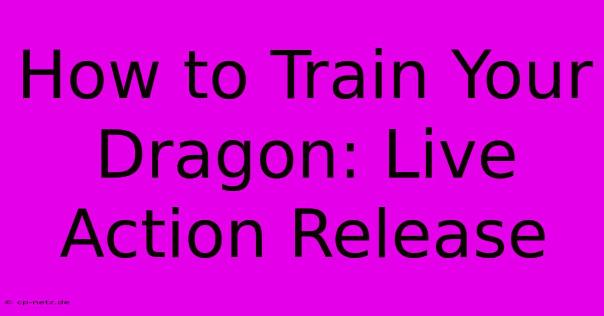 How To Train Your Dragon: Live Action Release