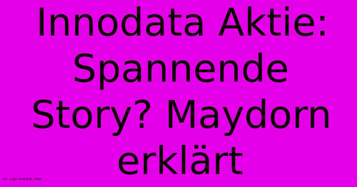 Innodata Aktie:  Spannende Story? Maydorn Erklärt