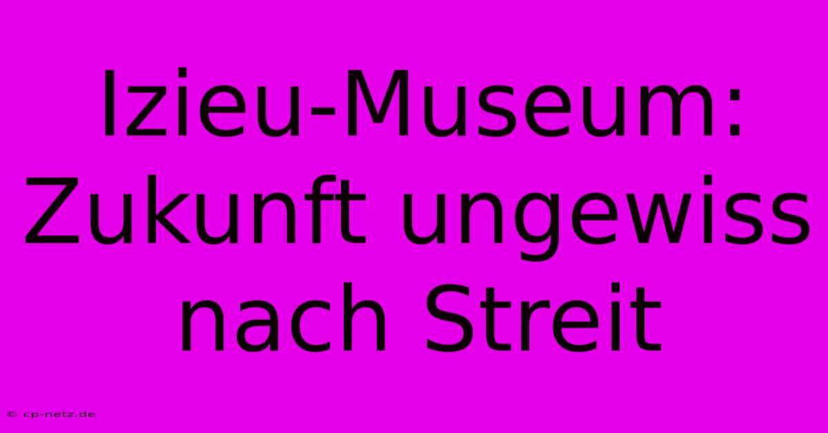 Izieu-Museum:  Zukunft Ungewiss Nach Streit