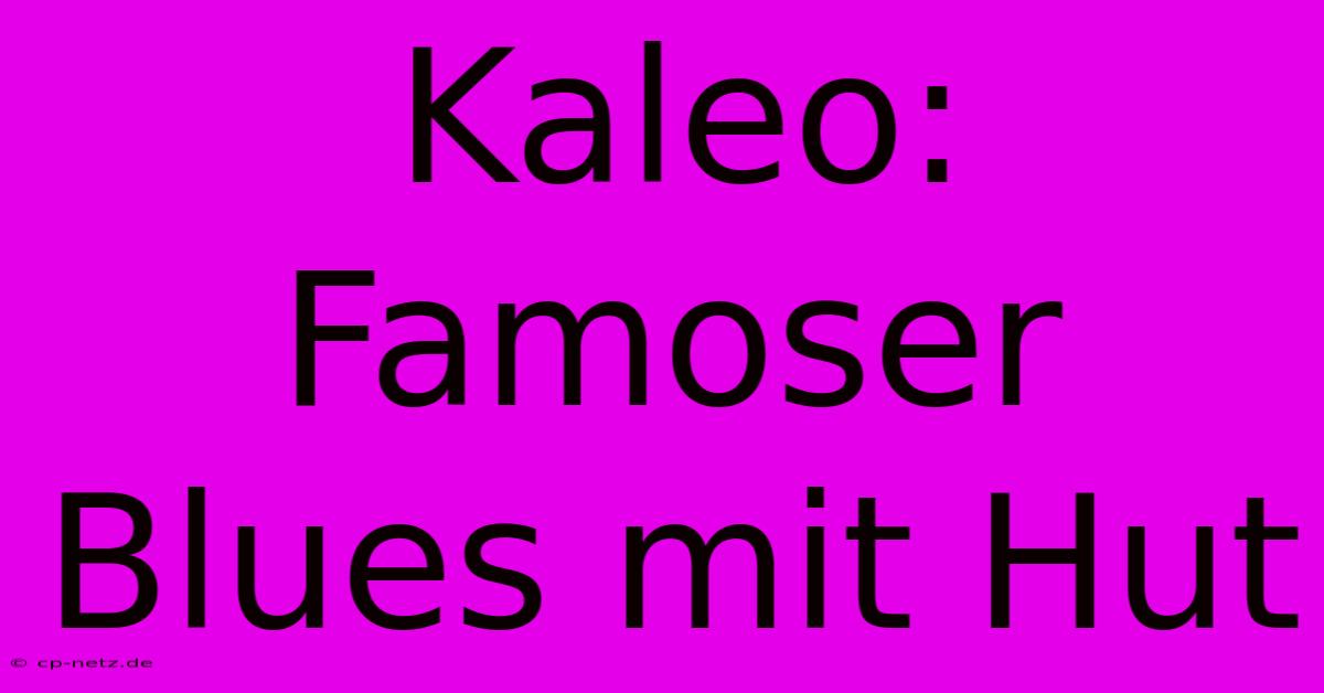 Kaleo:  Famoser Blues Mit Hut