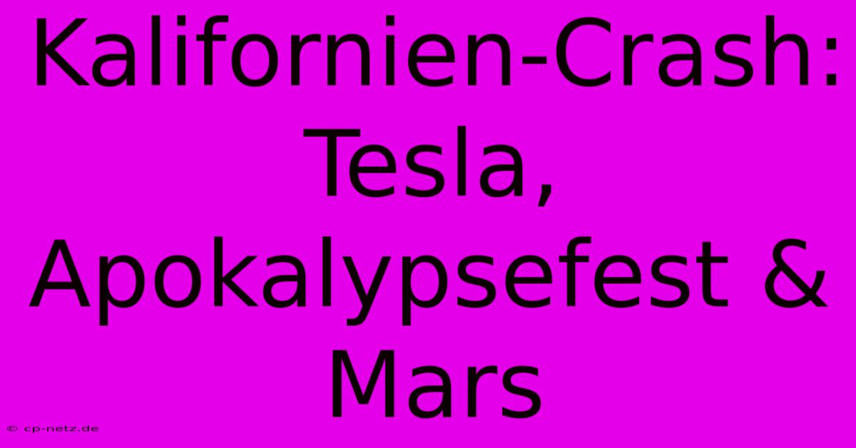 Kalifornien-Crash: Tesla, Apokalypsefest & Mars