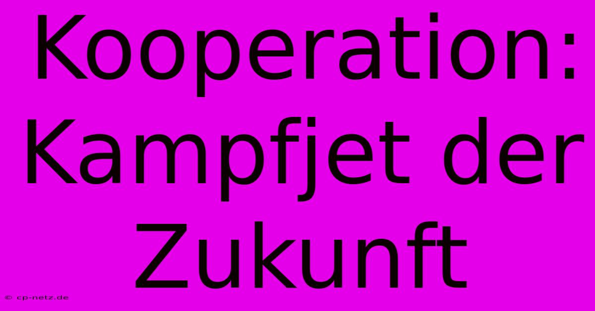 Kooperation: Kampfjet Der Zukunft