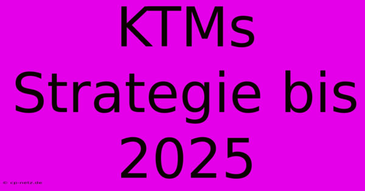 KTMs Strategie Bis 2025