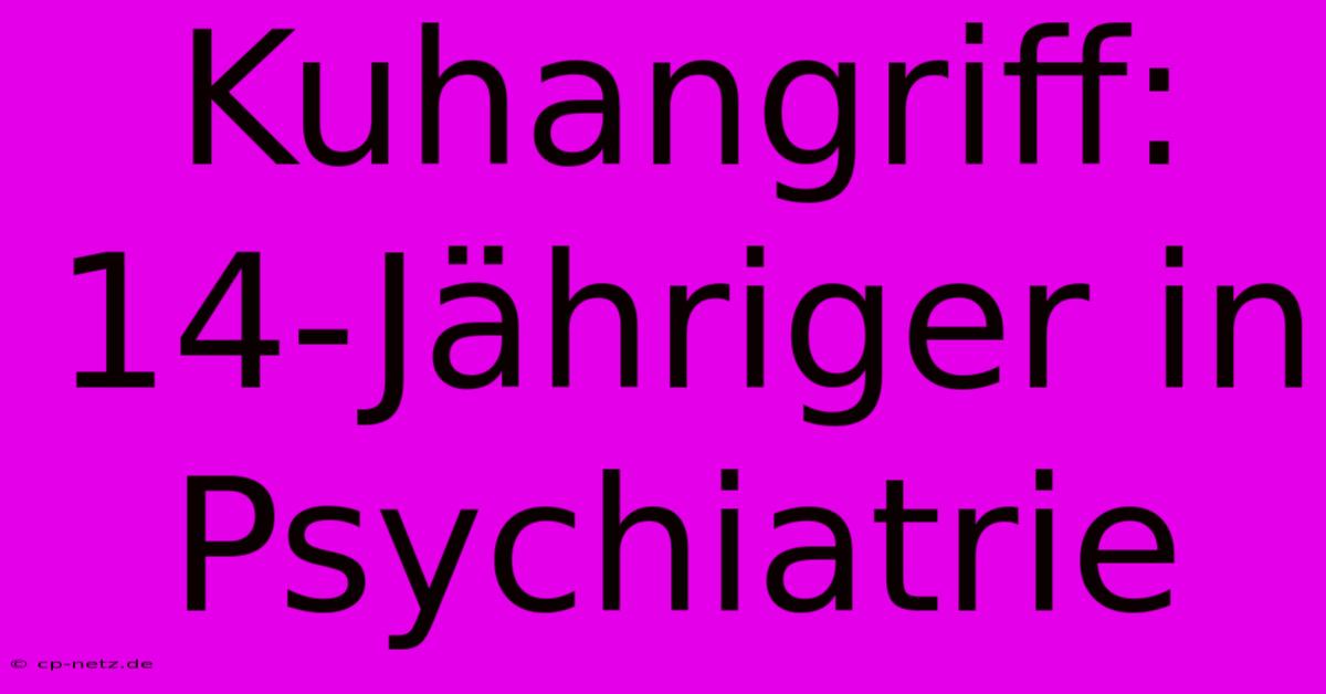 Kuhangriff: 14-Jähriger In Psychiatrie