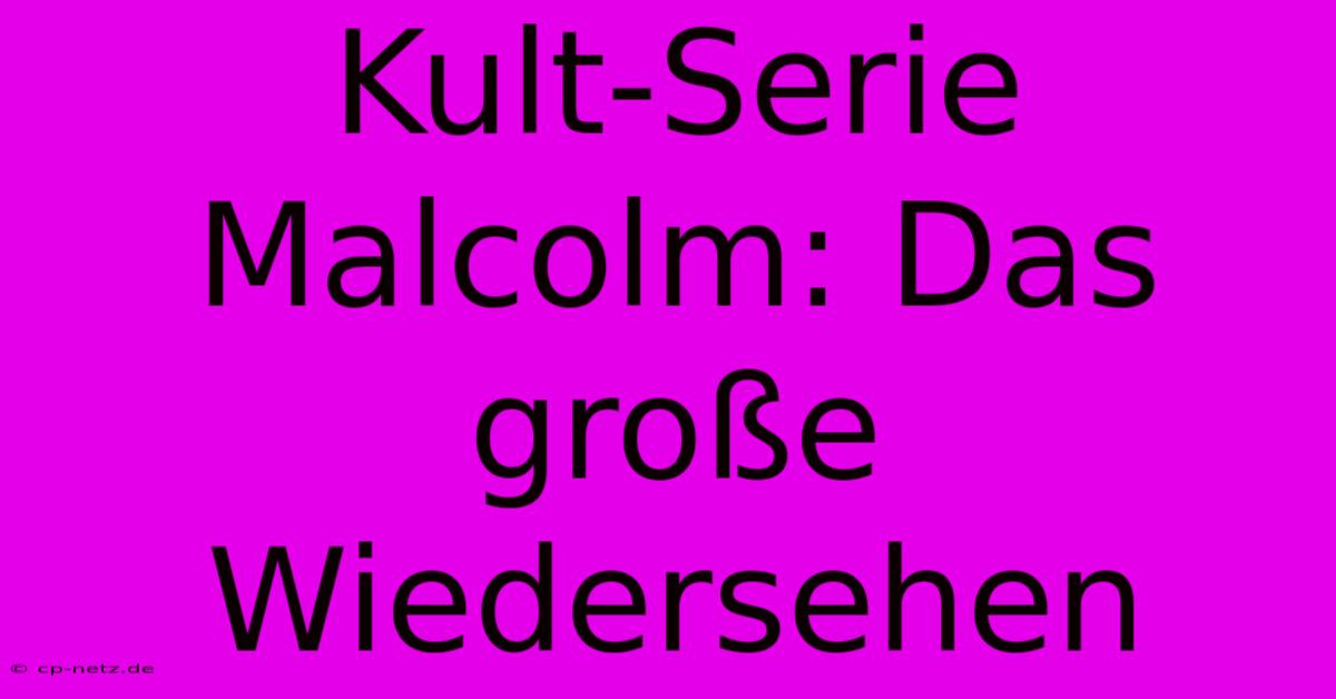 Kult-Serie Malcolm: Das Große Wiedersehen