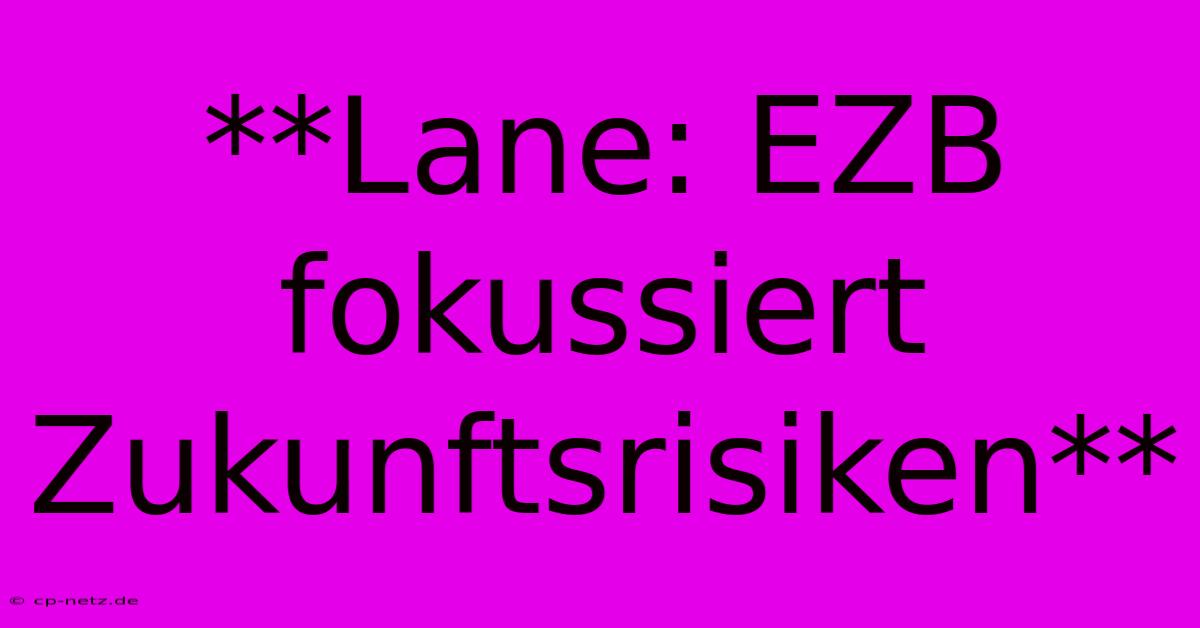 **Lane: EZB Fokussiert Zukunftsrisiken**