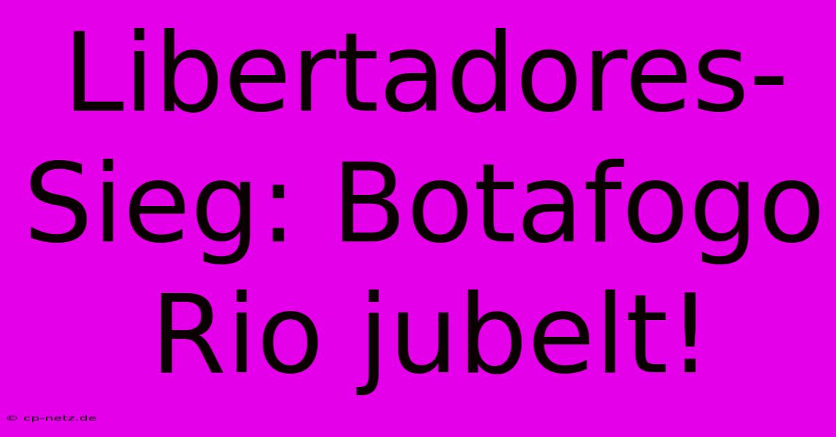 Libertadores-Sieg: Botafogo Rio Jubelt!