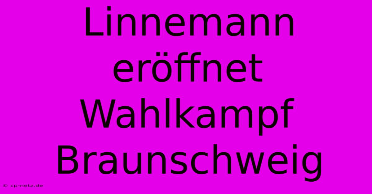 Linnemann Eröffnet Wahlkampf Braunschweig