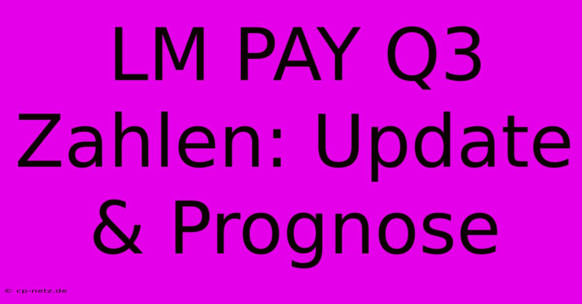 LM PAY Q3 Zahlen: Update & Prognose