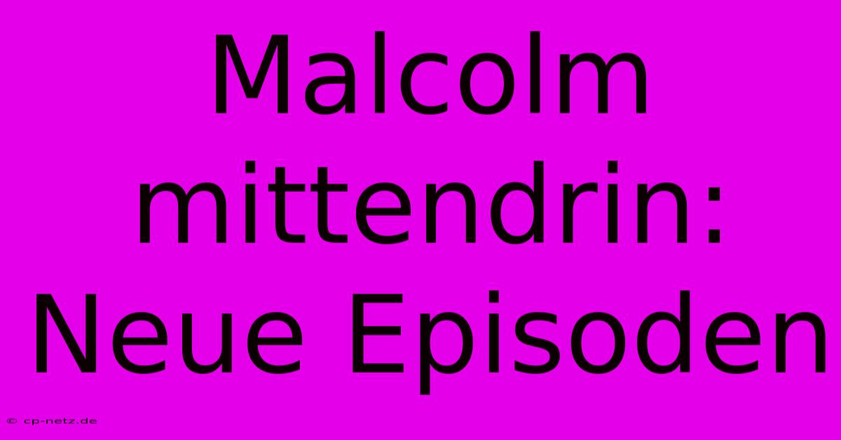 Malcolm Mittendrin: Neue Episoden