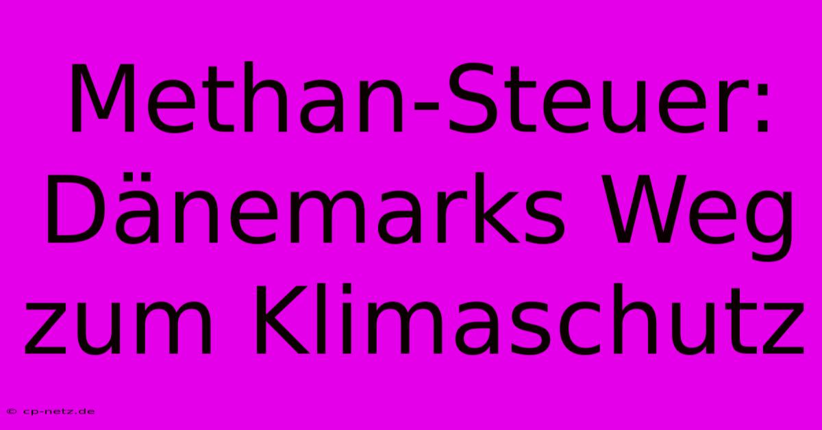 Methan-Steuer: Dänemarks Weg Zum Klimaschutz