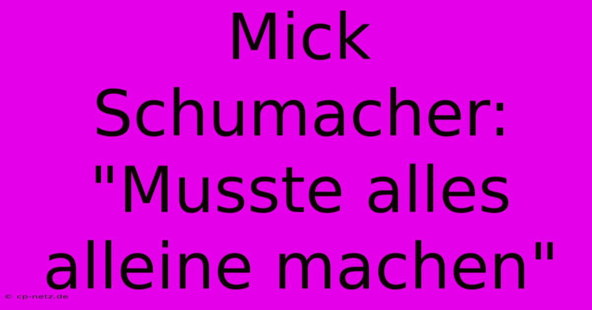 Mick Schumacher: 