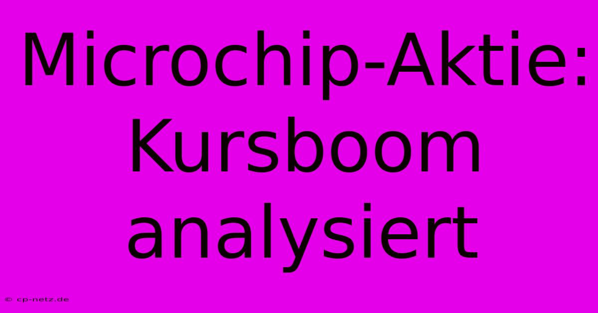 Microchip-Aktie: Kursboom Analysiert