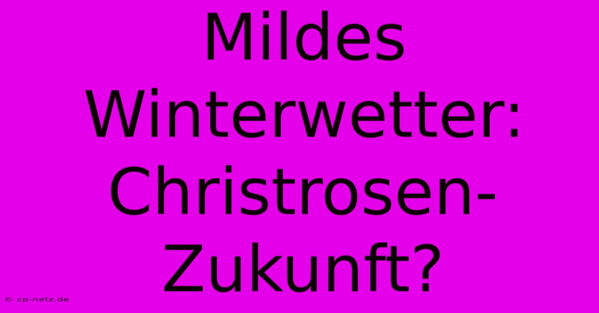 Mildes Winterwetter: Christrosen-Zukunft?