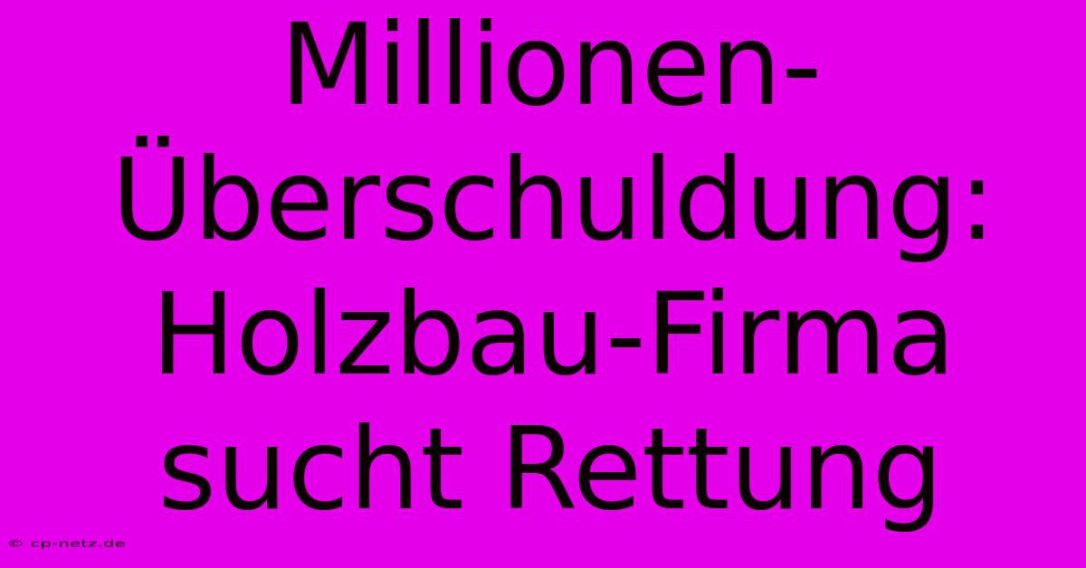 Millionen-Überschuldung: Holzbau-Firma Sucht Rettung