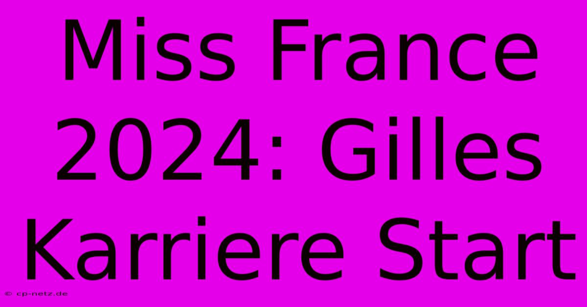 Miss France 2024: Gilles Karriere Start