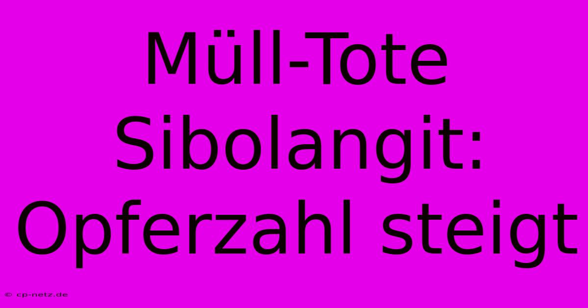 Müll-Tote Sibolangit: Opferzahl Steigt