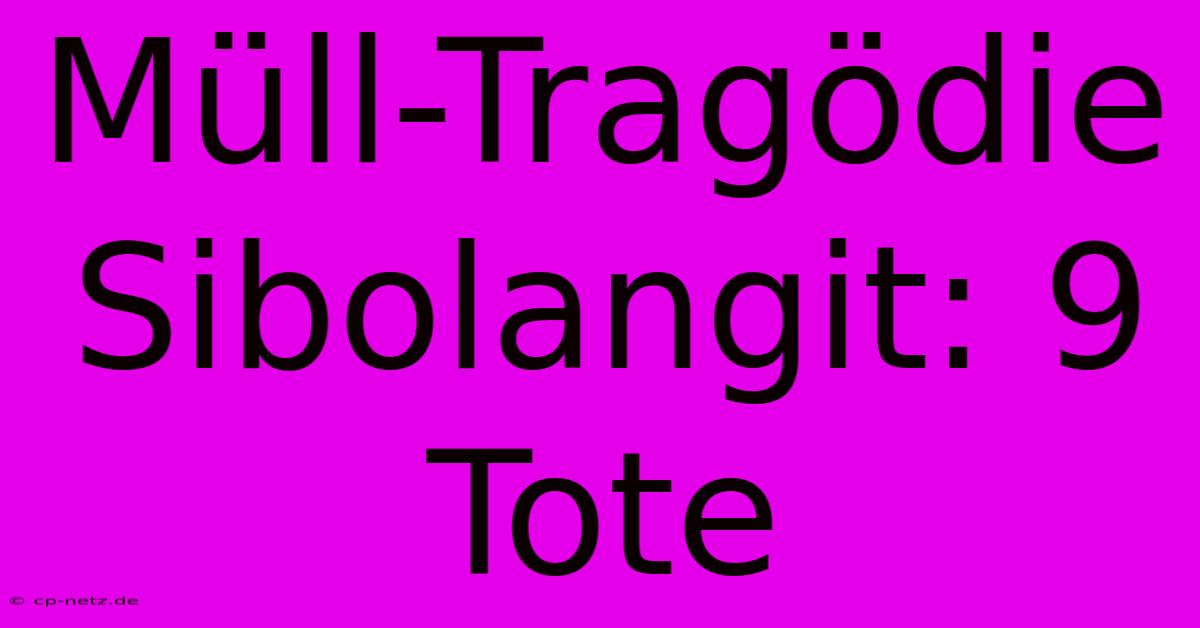 Müll-Tragödie Sibolangit: 9 Tote