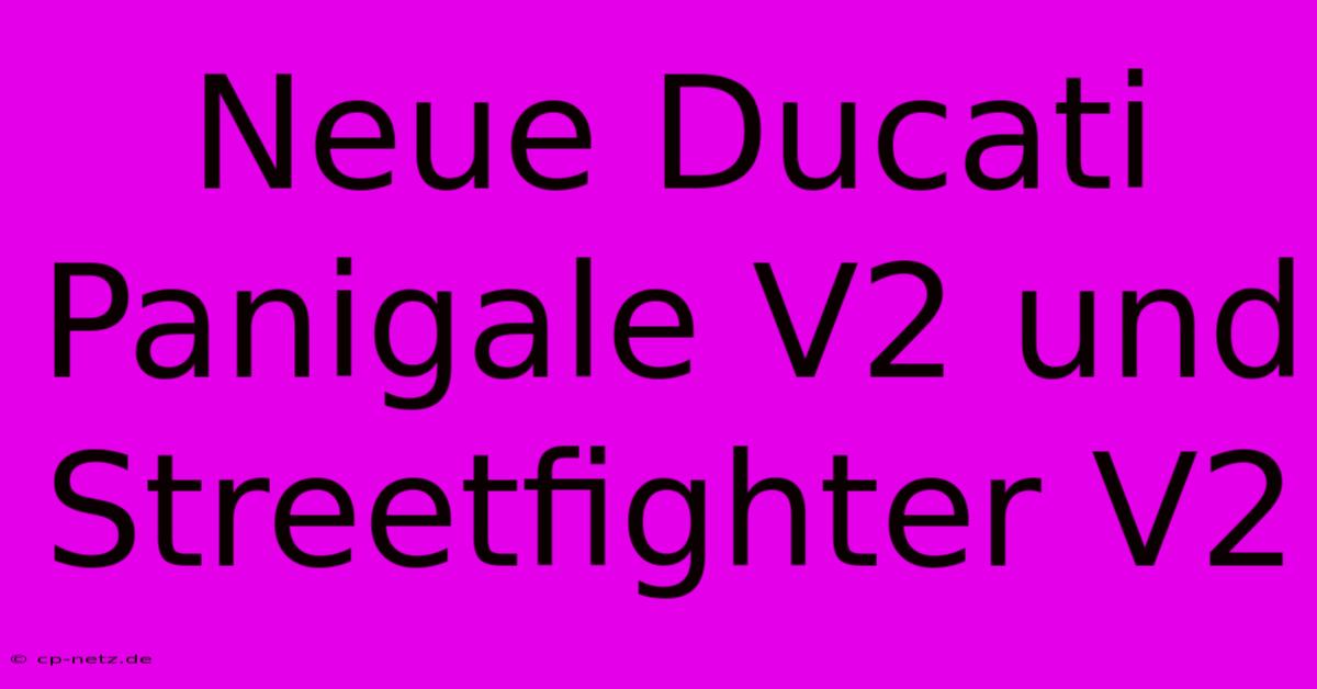 Neue Ducati Panigale V2 Und Streetfighter V2