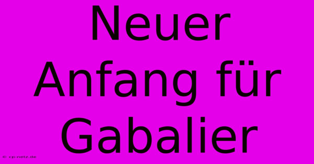 Neuer Anfang Für Gabalier