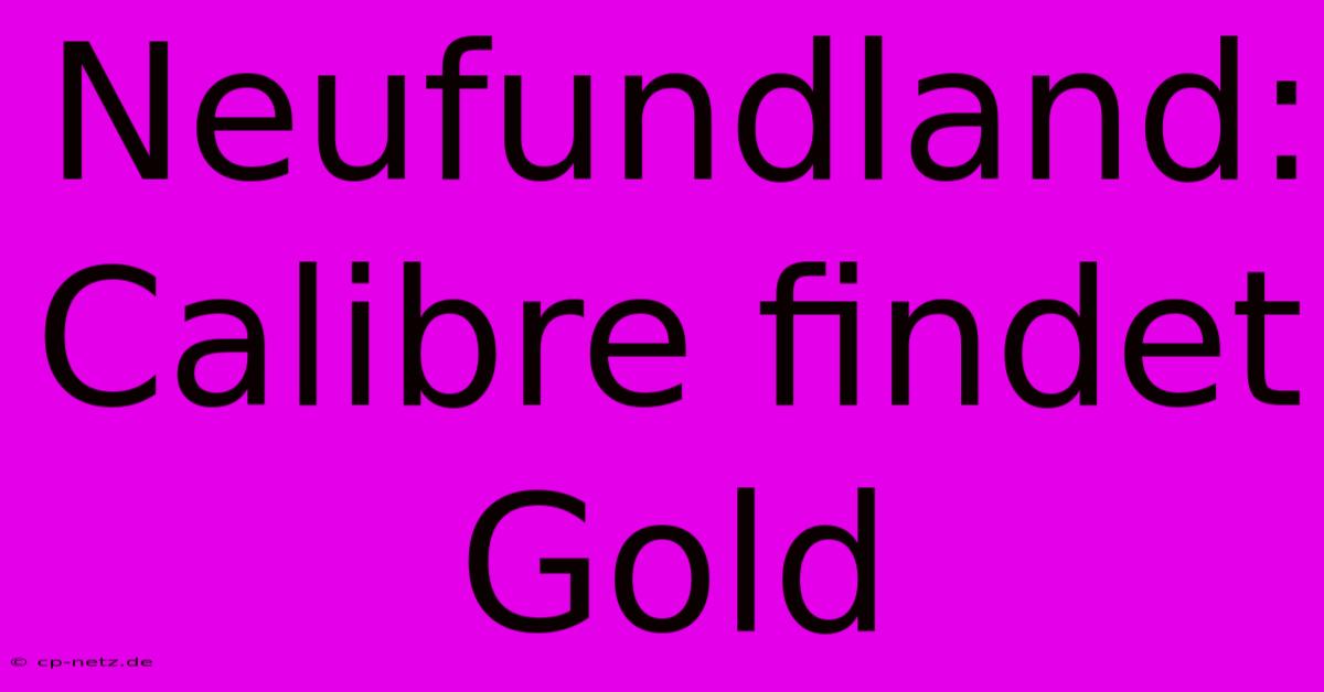 Neufundland: Calibre Findet Gold