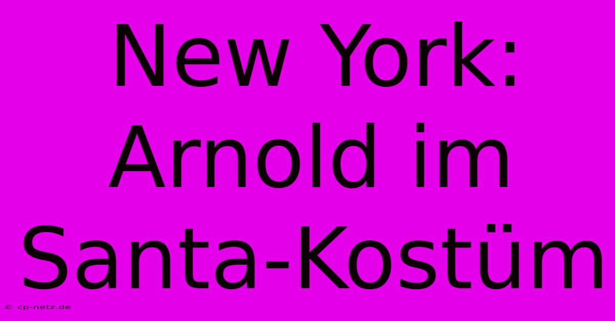 New York: Arnold Im Santa-Kostüm