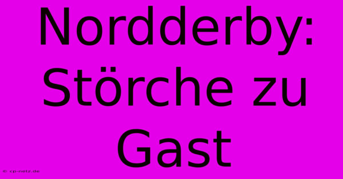 Nordderby: Störche Zu Gast