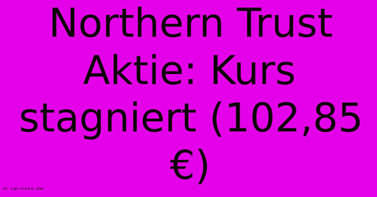 Northern Trust Aktie: Kurs Stagniert (102,85 €)