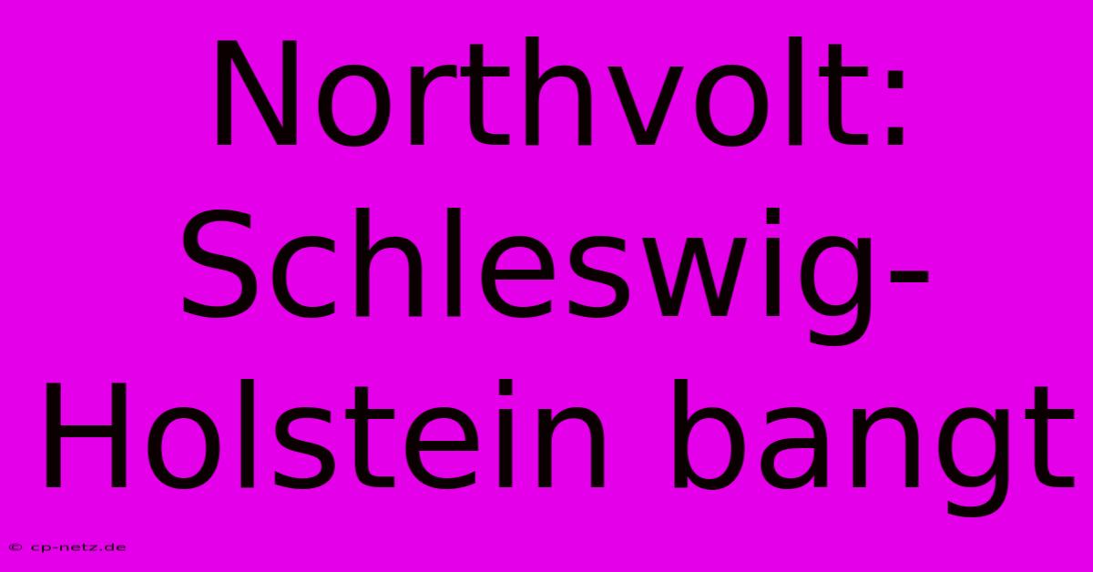 Northvolt: Schleswig-Holstein Bangt