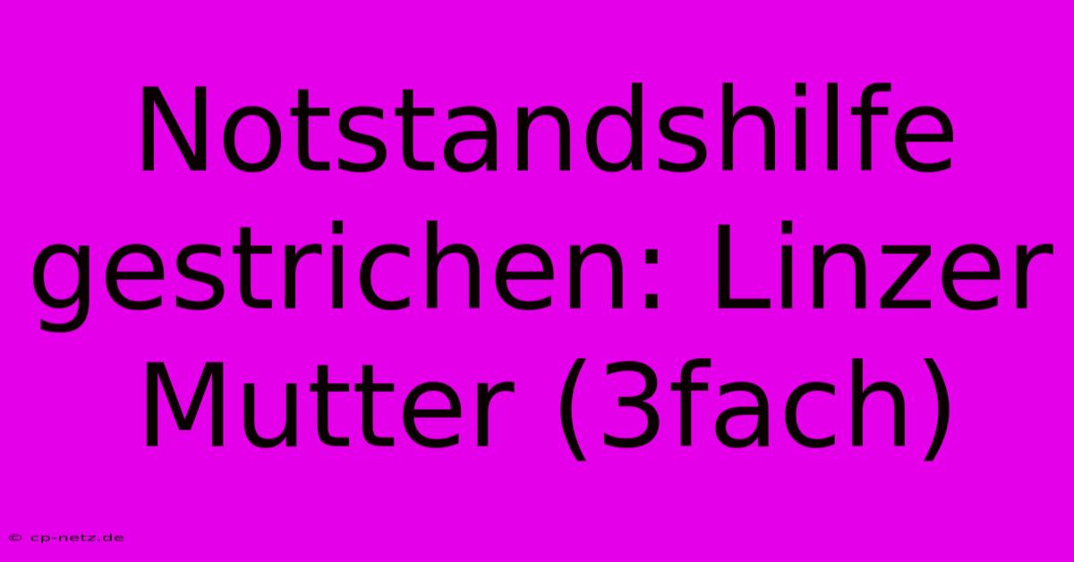 Notstandshilfe Gestrichen: Linzer Mutter (3fach)