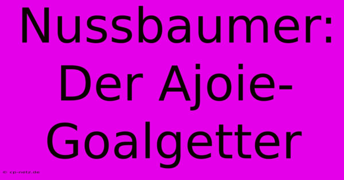 Nussbaumer: Der Ajoie-Goalgetter