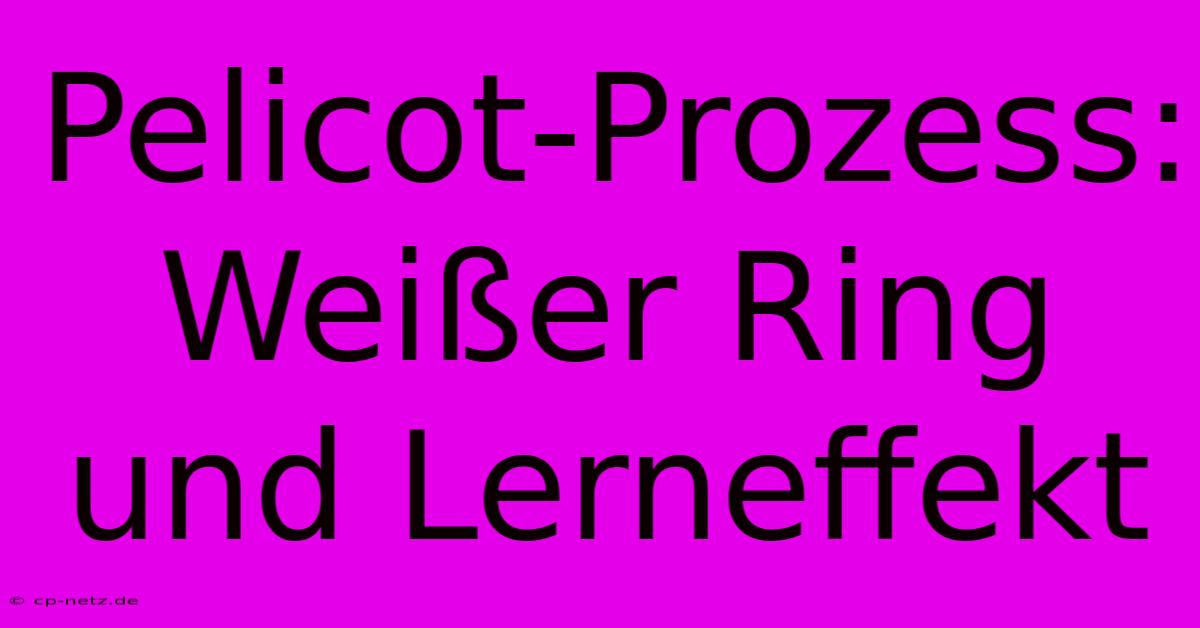 Pelicot-Prozess:  Weißer Ring Und Lerneffekt