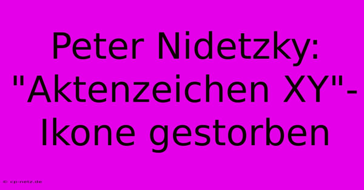 Peter Nidetzky: 