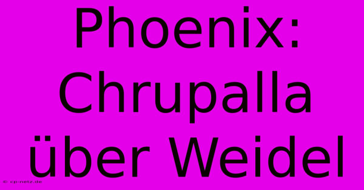 Phoenix: Chrupalla Über Weidel