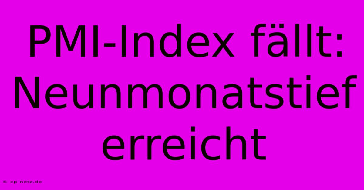 PMI-Index Fällt: Neunmonatstief Erreicht