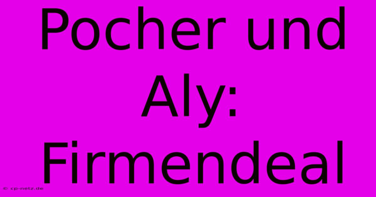 Pocher Und Aly: Firmendeal