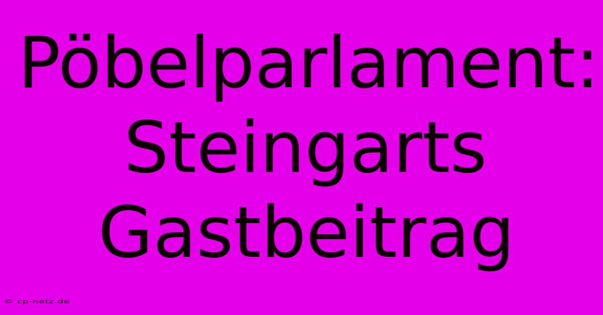 Pöbelparlament: Steingarts Gastbeitrag