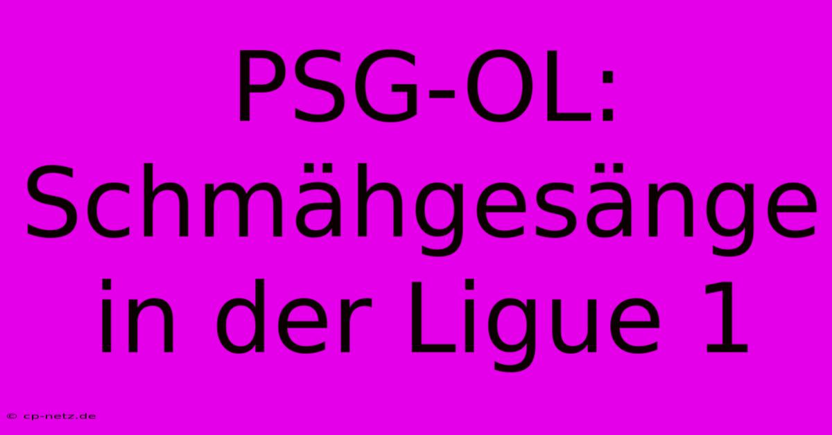 PSG-OL: Schmähgesänge In Der Ligue 1