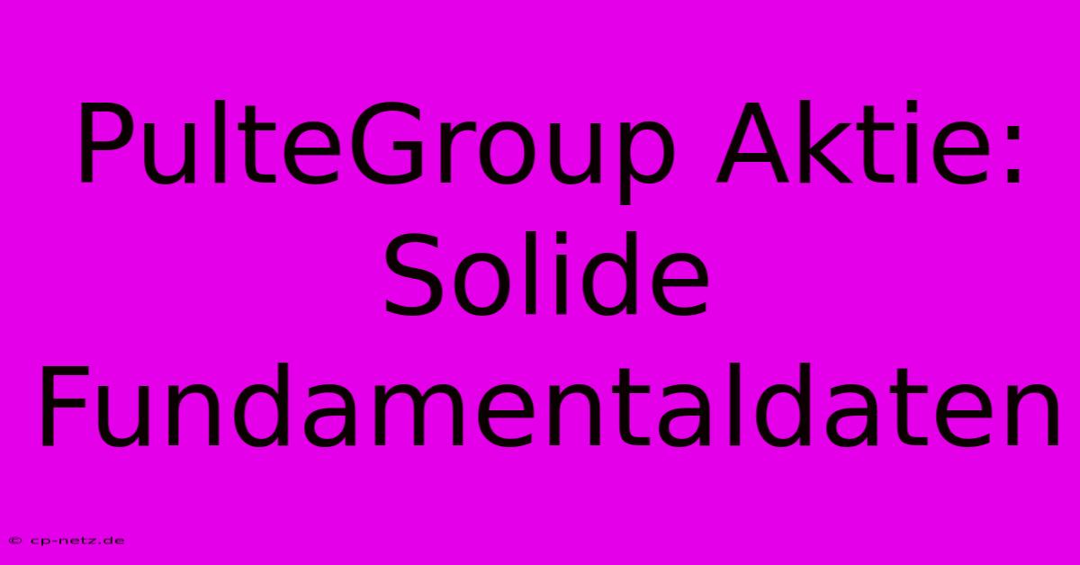 PulteGroup Aktie: Solide Fundamentaldaten