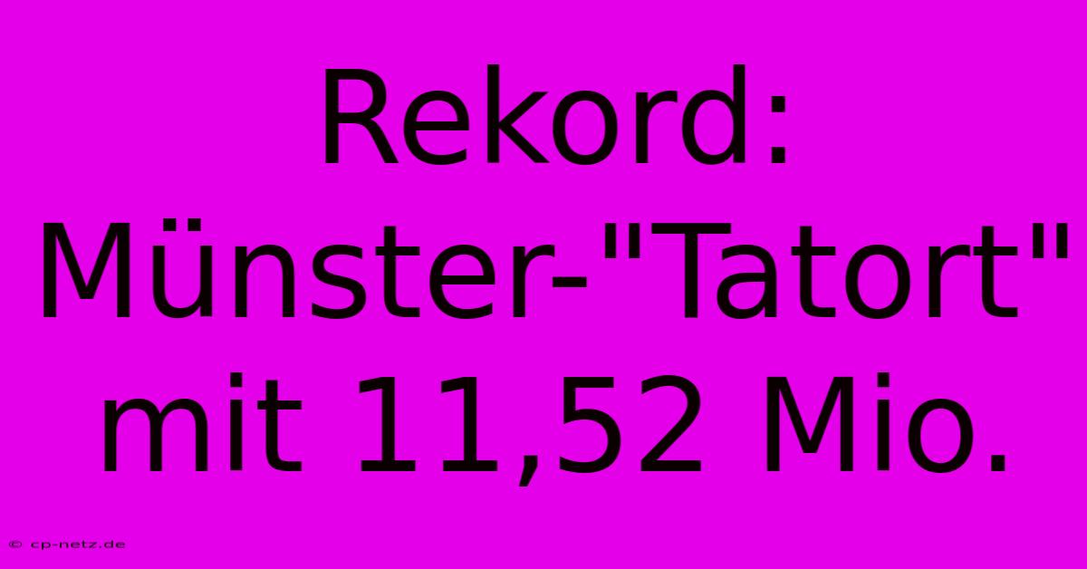 Rekord: Münster-