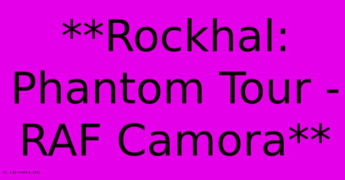 **Rockhal: Phantom Tour - RAF Camora**