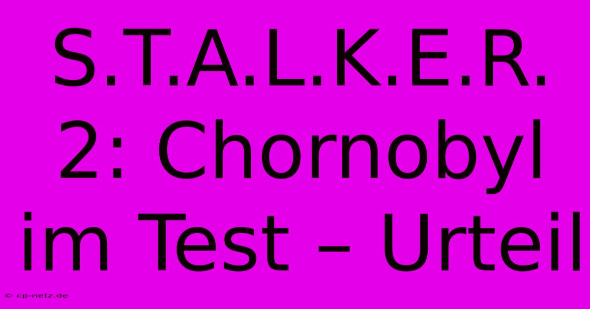 S.T.A.L.K.E.R. 2: Chornobyl Im Test – Urteil