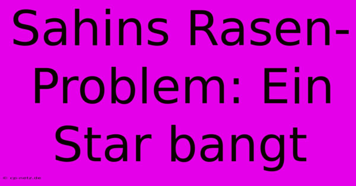 Sahins Rasen-Problem: Ein Star Bangt