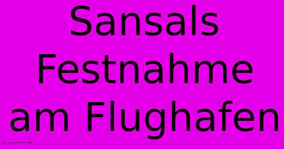 Sansals Festnahme Am Flughafen