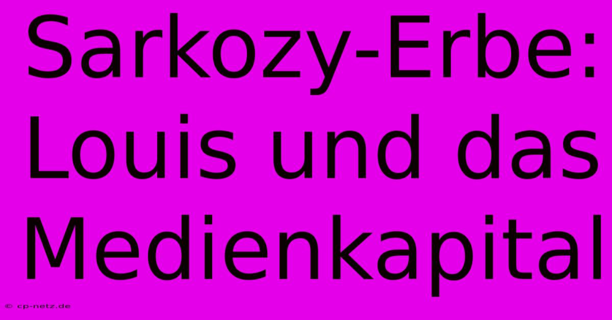 Sarkozy-Erbe: Louis Und Das Medienkapital