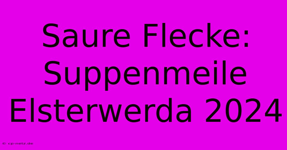 Saure Flecke: Suppenmeile Elsterwerda 2024